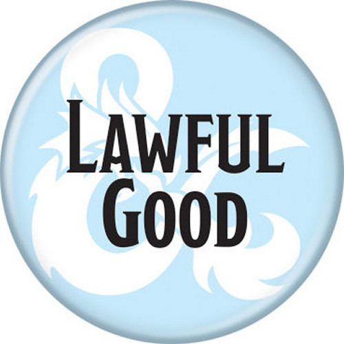 Dungeons & Dragons Lawful Good Blue Licensed 1.25 Inch Button 87999