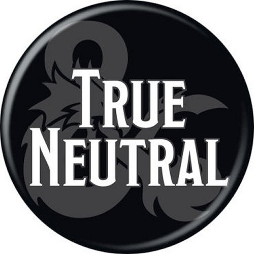 Dungeons & Dragons True Neutral Licensed 1.25 Inch Button 88003