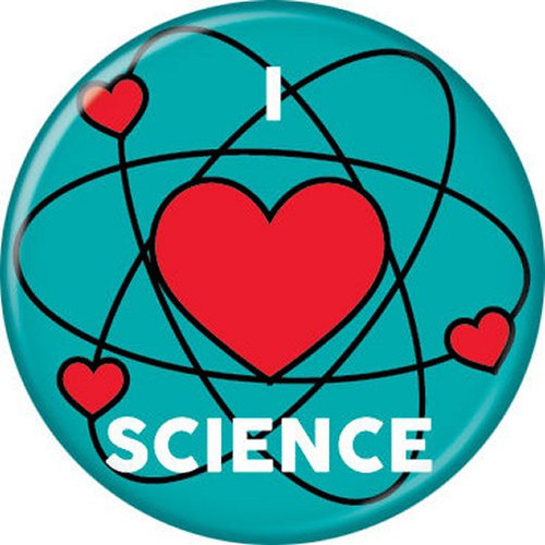 Empowerment Love Science Heart Licensed 1.25 Inch Button 86188