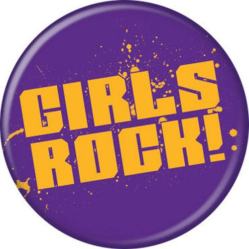 Empowerment Girls Rock Purple Licensed 1.25 Inch Button 86199