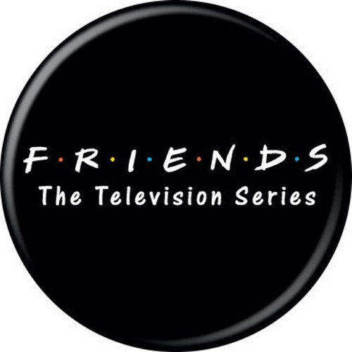 Friends Television Series Logo Black Licensed 1.25 Inch Button 86949