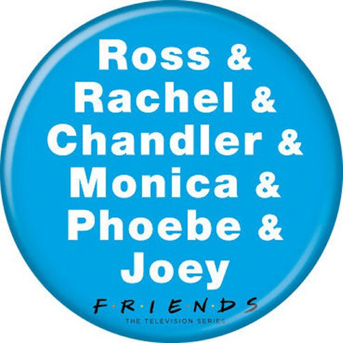 Friends Names Blue Licensed 1.25 Inch Button 87595