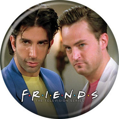 Friends Ross & Chandler Licensed 1.25 Inch Button 87847