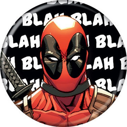 Marvel Comics Deadpool Blah Blah Blah Licensed 1.25 Inch Button 81937