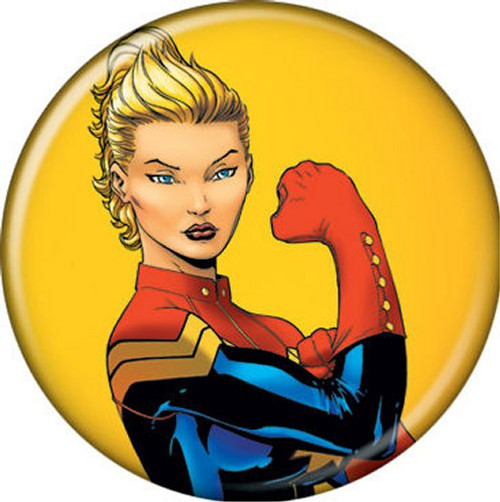 Marvel Comics Captain Marvel We Can Do It Licensed 1.25 Inch Button 82989