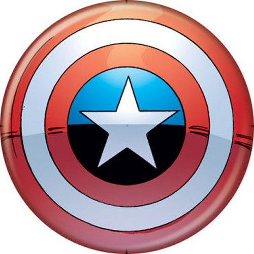 Marvel Comics Captain America Shield Bullets Flying 1.25 Inch Button 84634