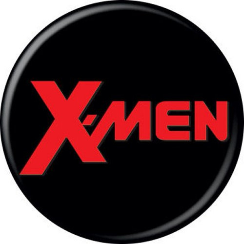 Marvel Comics X-Men Logo Black Licensed 1.25 Inch Button 85386
