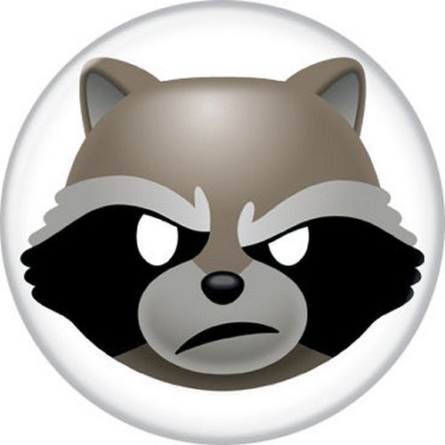 Marvel Guardians of The Galaxy Emoji Rocket Racoon 1.25 Inch Button 85997