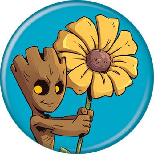 Marvel Guardians of The Galaxy Groot & Daisy Flower 1.25 Inch Button 86159