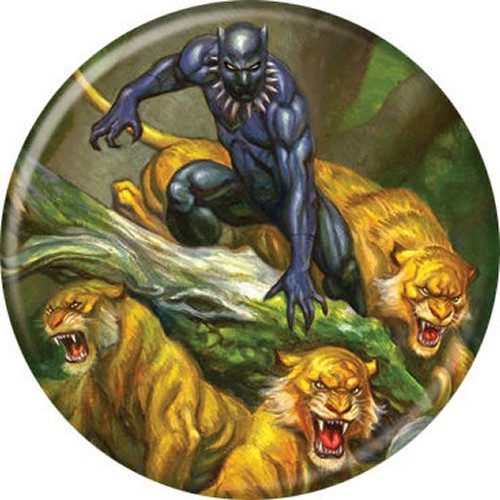 Marvel Comics Black Panther & Cats Licensed 1.25 Inch Button 86467