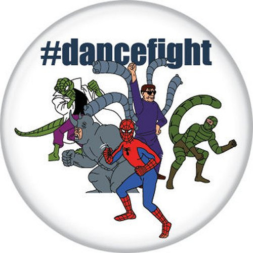 Marvel Comics Spider-Man Dance Fight Licensed 1.25 Inch Button 87384