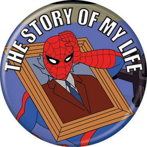 Marvel Comics Spider-Man Story of My Life Licensed 1.25 Inch Button 87386