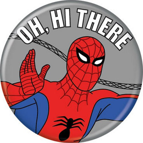 Marvel Comics Spider-Man Oh Hi There Licensed 1.25 Inch Button 87387