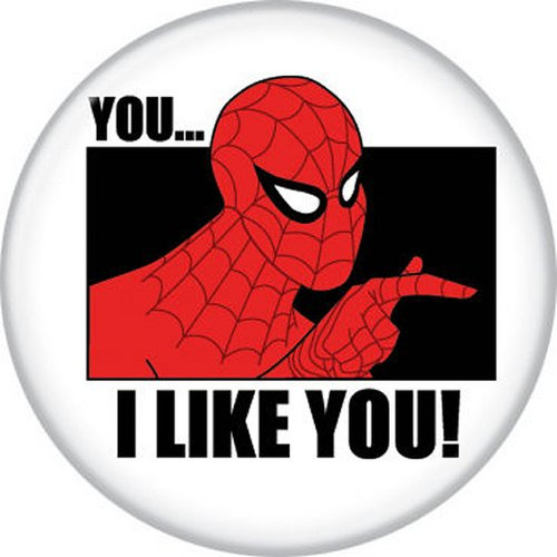 Marvel Comics Spider-Man I Like You Licensed 1.25 Inch Button 87388