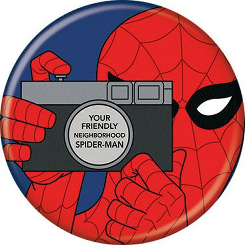 Marvel Comics Spider-Man Camera Licensed 1.25 Inch Button 87390