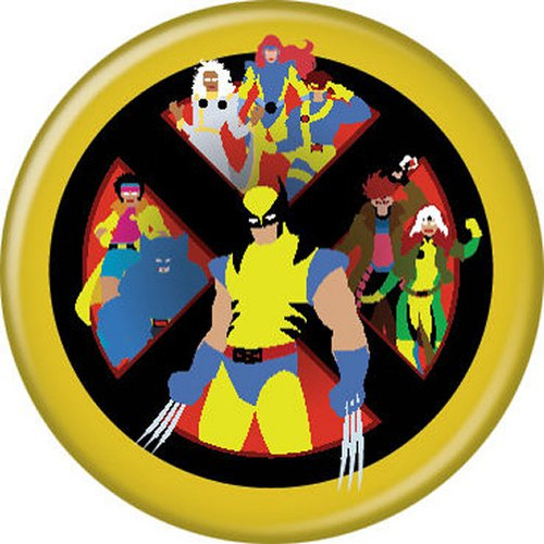 Marvel Comics X-Men Group Logo Yellow Licensed 1.25 Inch Button 87402