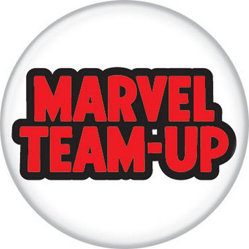 Marvel Comics Team Up White Licensed 1.25 Inch Button 87409