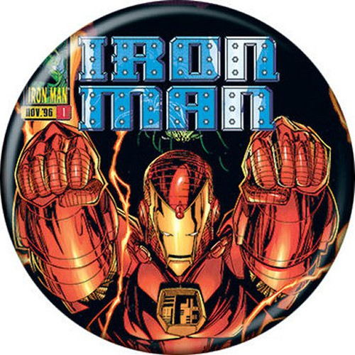 Marvel Comics Iron Man Vol. 2 Black Licensed 1.25 Inch Button 87571