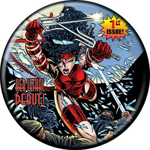 Marvel Comics Elektra 1st Issue Debut Licensed 1.25 Inch Button 87573