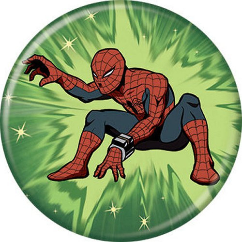 Marvel Comics Spider-Man Japanese Green Licensed 1.25 Inch Button 87586