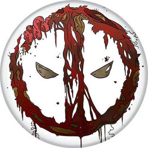 Marvel Comics Zombies Deadpool Logo Licensed 1.25 Inch Button 87791