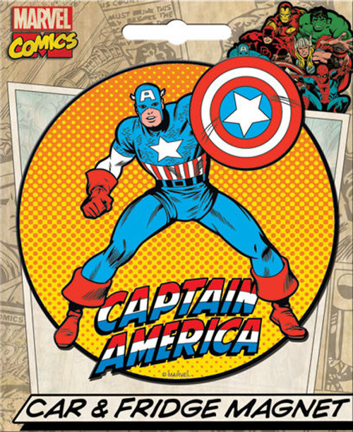 Marvel Comics Captain America Retro Car & Fridge Magnet 31030MV