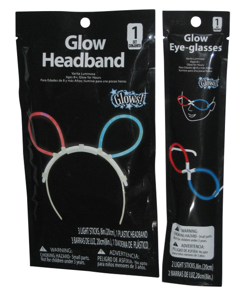 Wal-Mart Glow Stick Headband and Eye-Glasses Lot - (2 Packages)