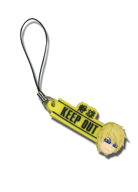 Durarara Keep Out Shizuo Anime Cell Phone Charm Keychain GE-7562