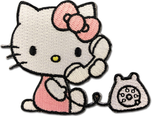 Hello Kitty Talking On Telephone Anime Patch GE-44412