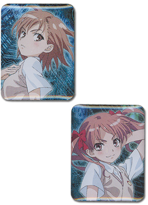 A Certain Scientific Railgun Key Visual Anime Pin Set GE-50126