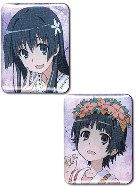 A Certain Scientific Railgun Saten & Uiharu Anime Pin Set GE-50127