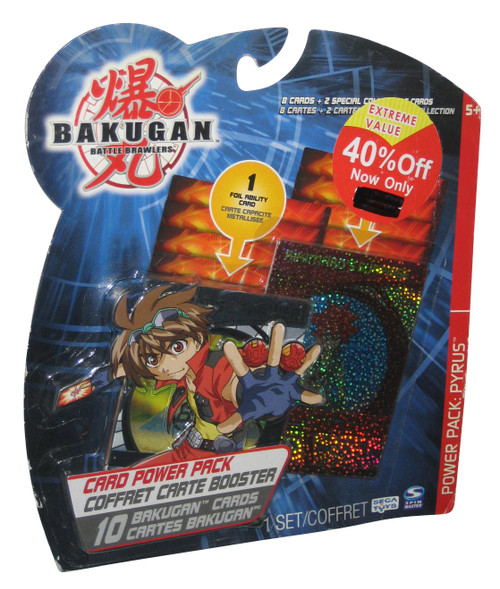 Bakugan Battle Brawlers Pyrus Card Power Pack - (10 Random Cards) - Rikimaro's Surprise Hologram