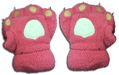 Bear Claw Paw Animal Cosplay Pink Plush Hands GE-30025