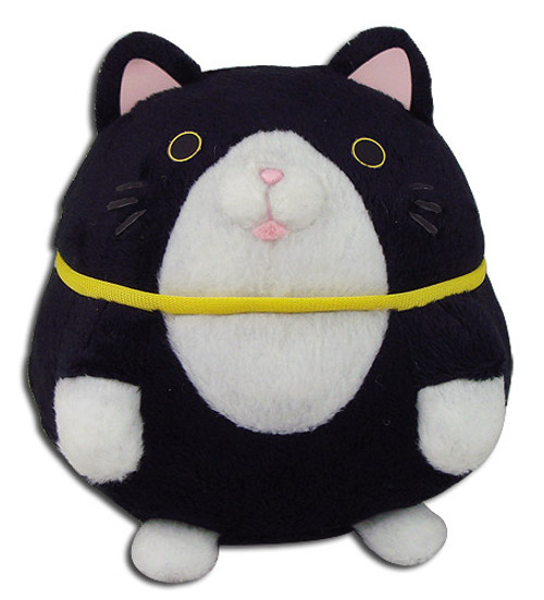 Chubby Cat Animal Black & White Toy Plush GE-52330