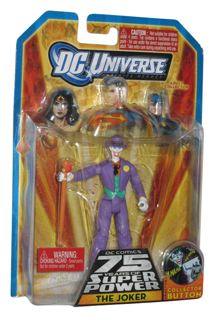 DC Universe Infinite Heroes (2009) Mattel 75 Years The Joker Figure w/ Button