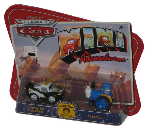 Disney Cars Mini Adventures Lightning McQueen & Blue Tractor Toy Car Set