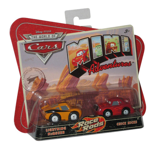Disney Cars Mini Adventures Race Rods Lightning McQueen & Chick Hicks Toy Car Set
