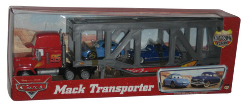 Disney Cars Movie Mack Transporter Toy Truck w/ Flip-Down Ramp - (Includes Sally & Doc Hudson)