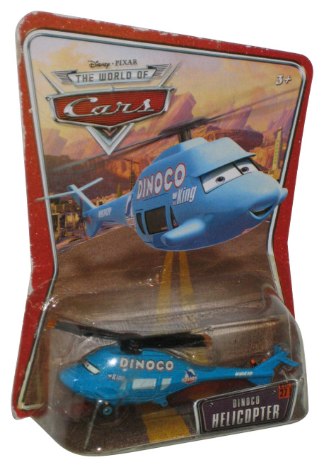 Disney Pixar World of Cars Movie Dinoco Blue Helicopter Toy No. 27 - (Minor Wear)