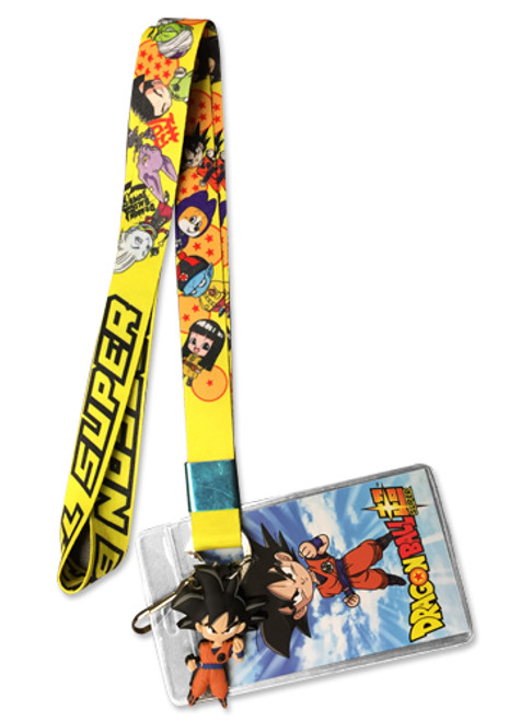 Dragon Ball Super SD Goku Characters Anime Lanyard Neck Strap w/ Charm GE-37941