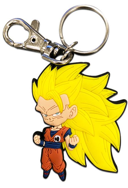 Dragon Ball Super SD SS3 Goku Anime PVC Keychain GE-85436