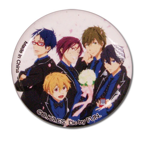 Free! 2 Characters In Suits Anime 1.25" Button GE-16360