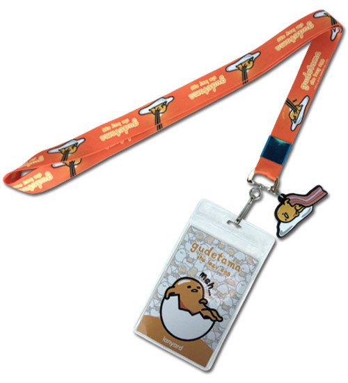 Gudetama The Lazy Egg Anime Lanyard Neck Strap w/ Charm GE-38124