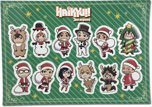 Haikyu!! 3rd Season Holiday Christmas Anime Sticker Set GE-55737