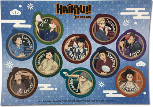 Haikyu!! S3 Bathrobe Anime Sticker Set GE-55749