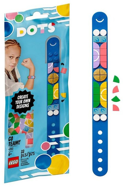 LEGO Dots Go Team Blue Adjustable Girls Kids Bracelet 41911