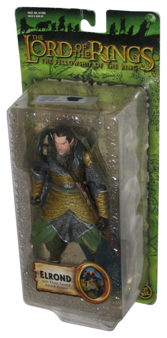 Lord of Rings Fellowship of The Ring Prologue Elrond (2003) Toy Biz Figure w/ Attack Sword