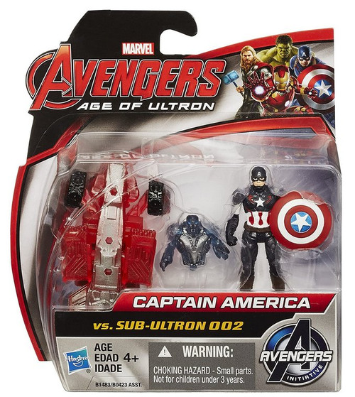 Marvel Avengers Age of Ultron Captain America Vs. Sub-Ultron 002 2.5-inch Figure 2-Pack