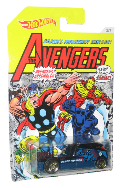 Marvel Comics Hot Wheels Avengers Black Panther Qombee Die-Cast Toy Car #3