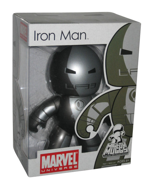 Marvel Comics Mighty Muggs Iron Man Silver (2007) Hasbro Chunky Vinyl Figure